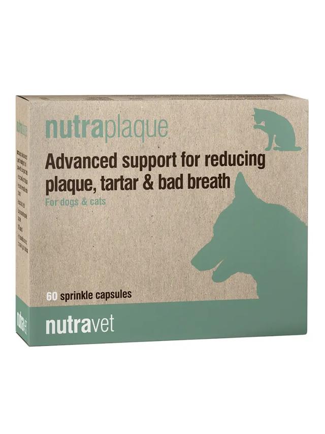 NUTRAVET Nutraplaque For Dogs & Cats 60kaps - Zaawansowane wsparcie w redukcji płytki nazębnej, kamienia nazębnego i nieświeżego oddechu