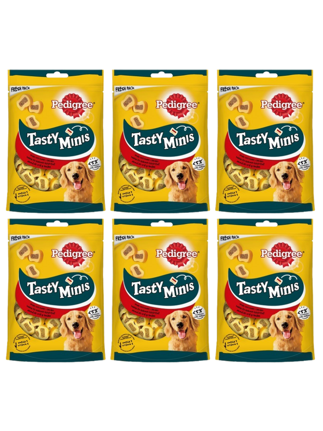 PEDIGREE Tasty Minis 6x155g - przysmak dla dorosłych psów, o smaku wołowiny i drobiu
