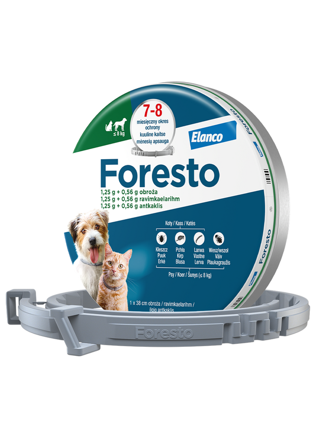 ELANCO Foresto Obroża dla kotów i psów poniżej 8kg
