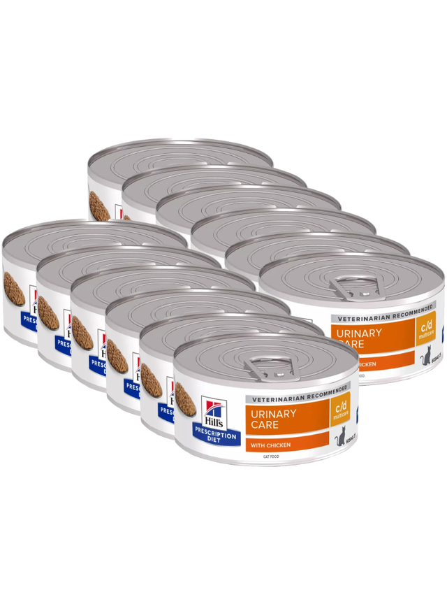 HILL'S PD Prescription Diet Feline c/d Multicare Kurczak 12 x 156g - puszka