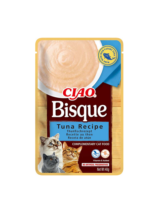 INABA  Cat Ciao Bisque - karma uzupełniająca dla kota o smaku tuńczyka 40g