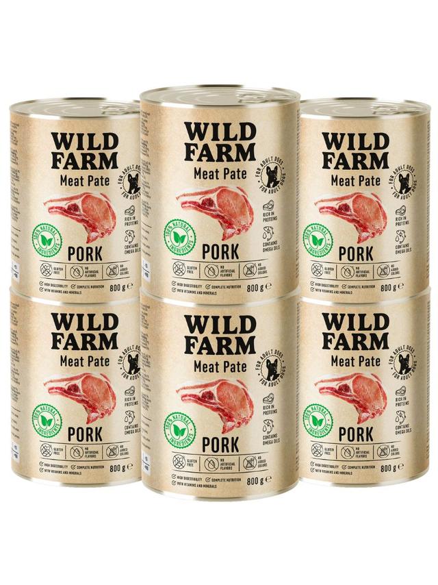 WILD FARM Pate Pork 6x800g bezglutenowa karma dla psa