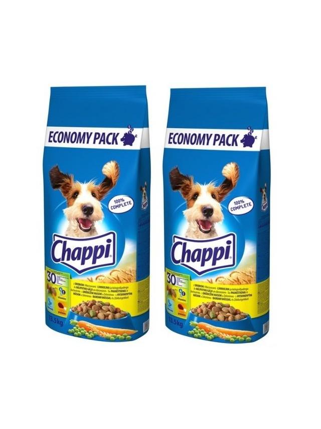 CHAPPI 2x13,5kg - sucha karma dla psów z drobiem i warzywami