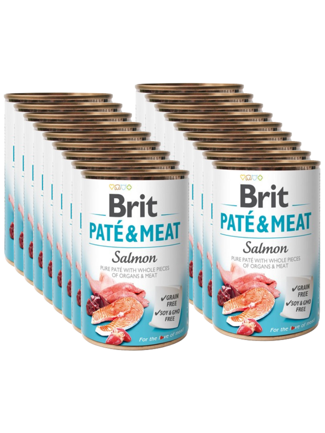 BRIT PATE & MEAT SALMON 18x400g