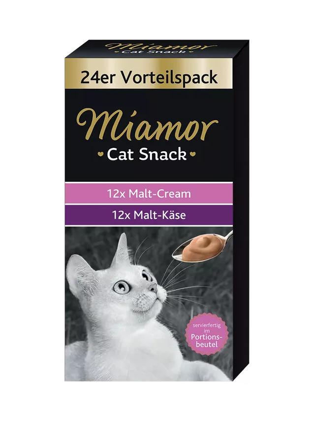 Miamor Pasta Malt Cream z serem 12x15g + Malt Cream 12x15g