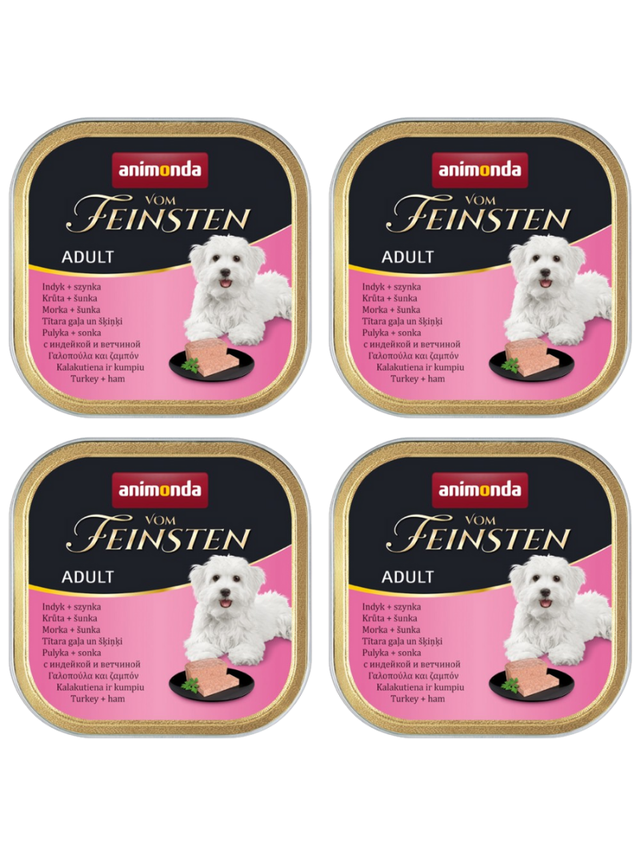 ANIMONDA Dog Vom Feinsten Adult indyk z szynką 22x150g