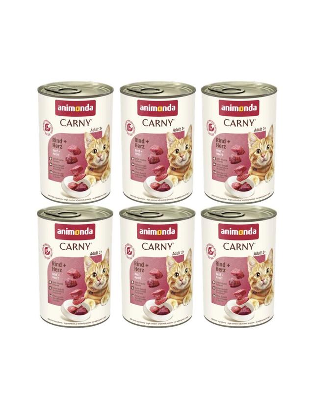 ANIMONDA Cat Carny Adult smak: wołowina i serca 6 x 400g