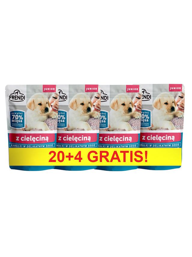 Frendi- Junior, Kawałki w delikatnym sosie z cielęciną 24x100g