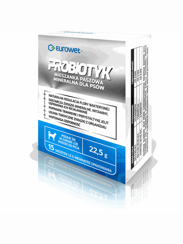 Eurowet Probiotyk w saszetkach dla psów 15 x 1,5g
