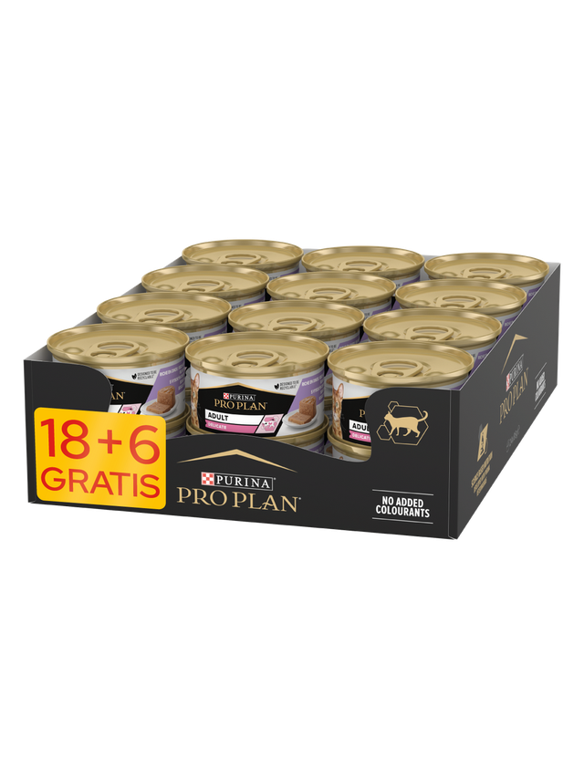 PRO PLAN Adult Delicate Mokra karma dla kota mus z indykiem 24x85g