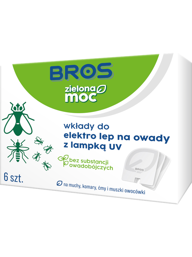 BROS – Zielona Moc wkłady do Elektro Lep na owady z lampką UV