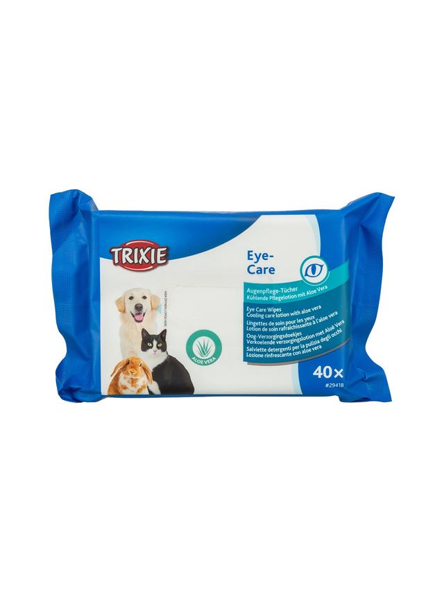 Trixie Chusteczki nawilżane do oczu, z aloesem, uniwersalne, 40szt
