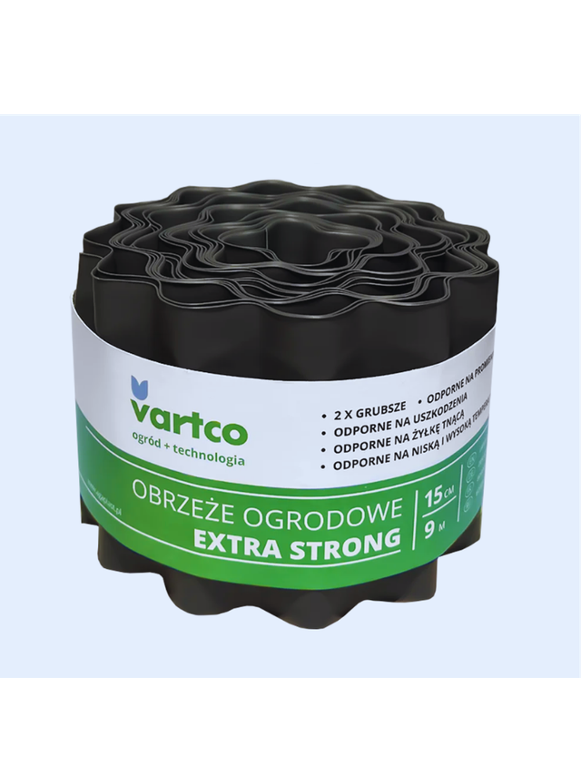 Obrzeże ogrodowe faliste EXTRA STRONG szare 15cm 9mb