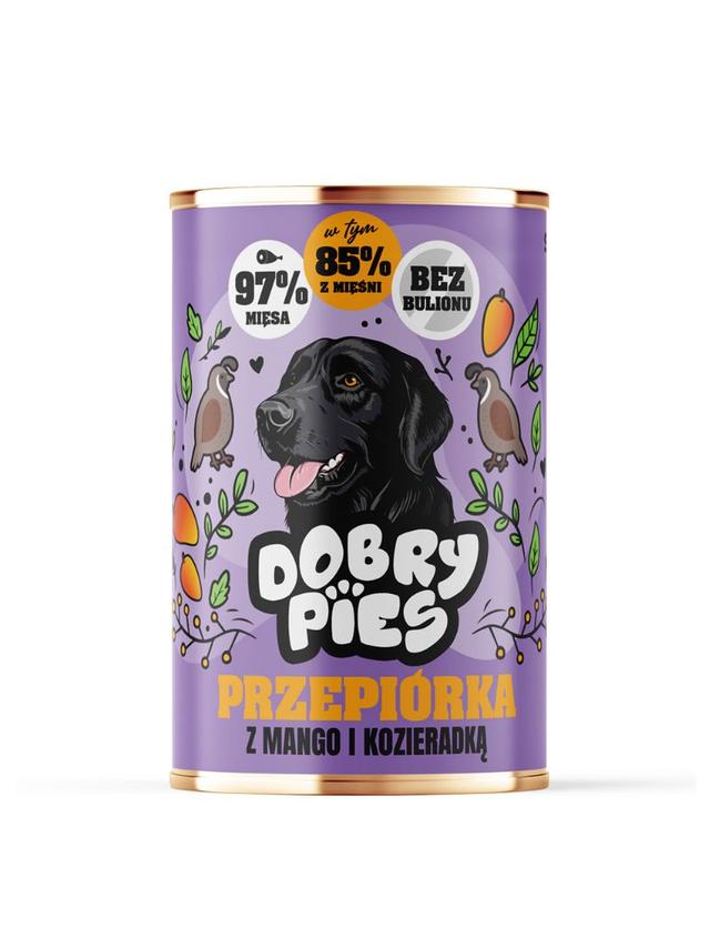 Dobry Pies Przepiórka z mango i kozieradką 400g