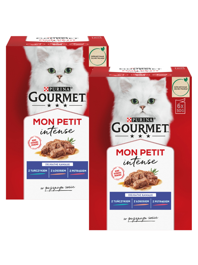 GOURMET mon Petit Pokarm dla kotów - MIX Rybny 12x50g