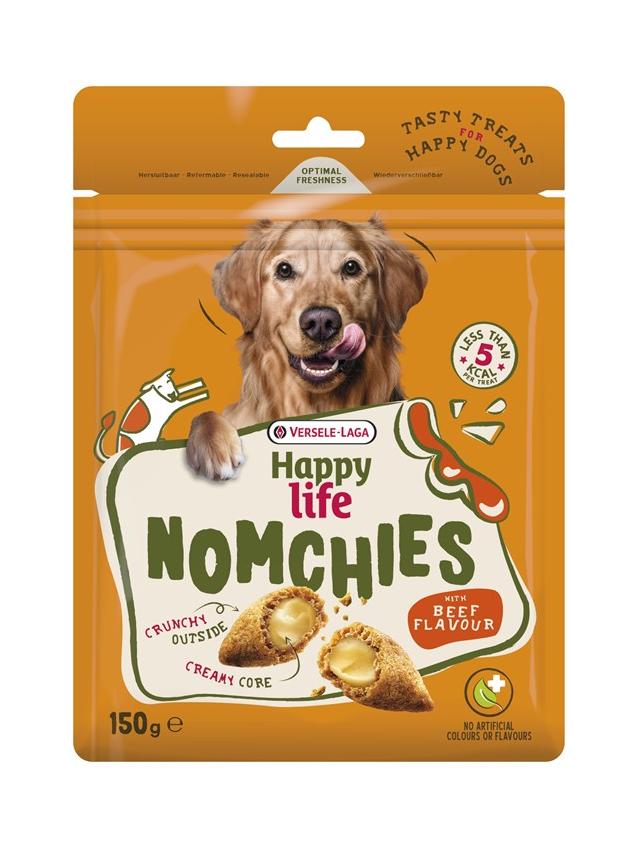 VERSELE LAGA Happy Life Snack NOMCHIES with CHEEKY CHEESE 150g - przysmak wspierający zdrowie stawów z algami i małżami