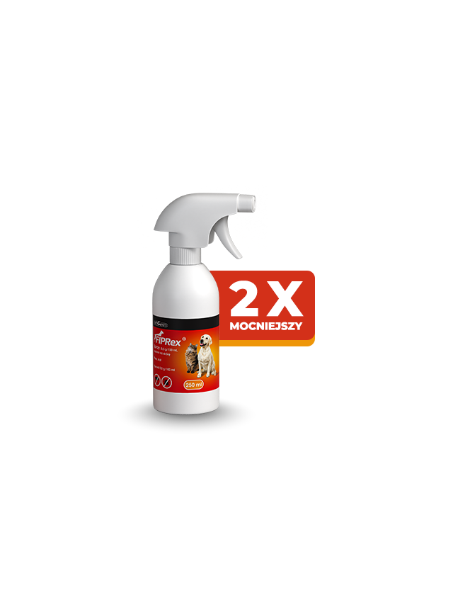 Fiprex Spray, 0,5 g/250 ml, roztwór na skórę dla psów i kotów