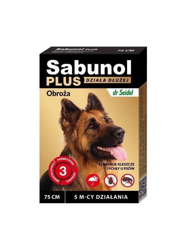 Sabunol Plus - Obroża przeciw pchłom i kleszczom dla psa 75cm