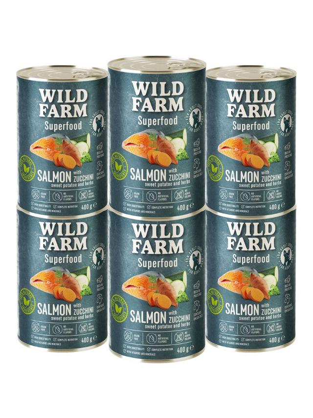 WILD FARM Superfood Salmon 6x400g bezzbożowa karma dla psa