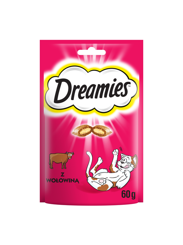 DREAMIES 60g - przysmak dla kota z wyśmienitą wołowiną