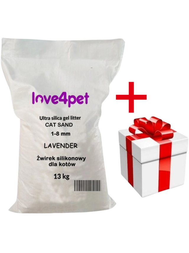 Żwirek Silikonowy dla Kota Cat Sand Lavender 13kg + niespodzianka dla kota GRATIS!!!