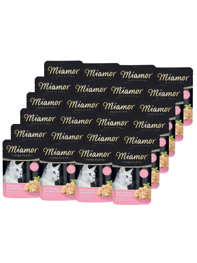 Miamor Feine Filets - mokra karma dla kota filety z tuńczyka z krabem 24x100g