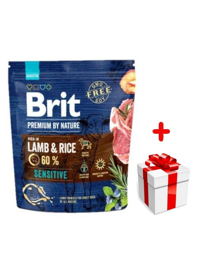 BRIT Premium By Nature Sensitive Lamb 1kg + niespodzianka dla psa GRATIS!