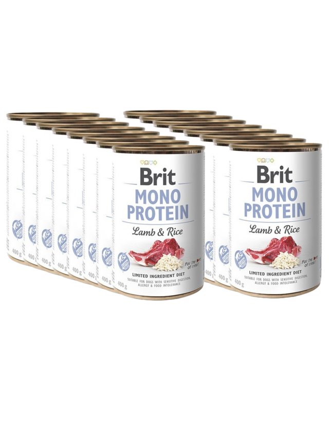 BRIT MONO PROTEIN LAMB & BROWN RICE 18x400g