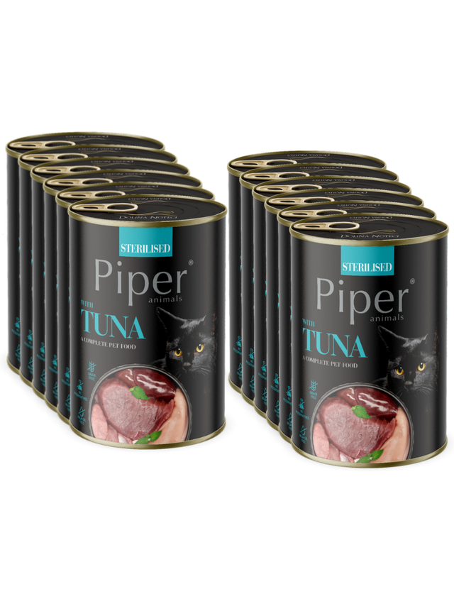 DOLINA NOTECI Piper dla kotów sterylizowanych z tuńczykiem 12x400g