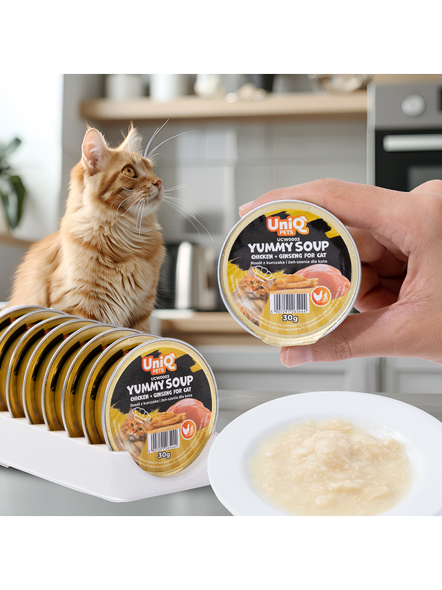 UNIQ PETS KARMA MOKRA DLA KOTA ROYAL CHICKEN rosół z kurczaka i żeń szenia 30 g x 8 szt