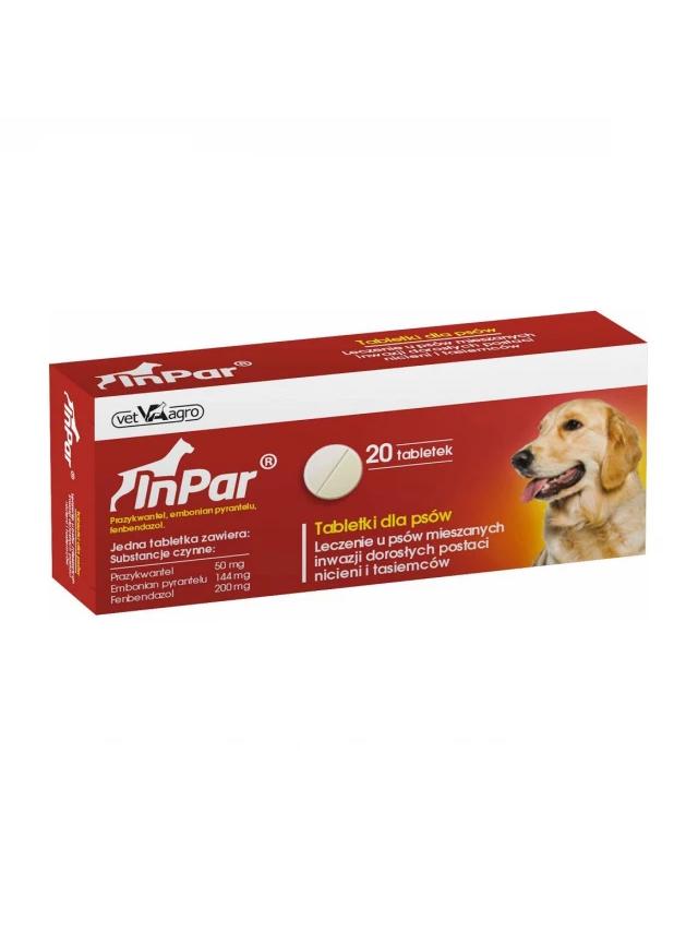 InPar 50/144/200 mg tabletki dla psów (20 tabletek)