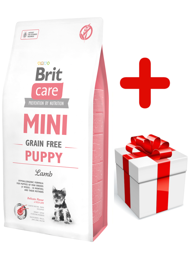 BRIT CARE Mini Grain-Free Puppy Lamb 7kg + niespodzianka dla psa GRATIS!