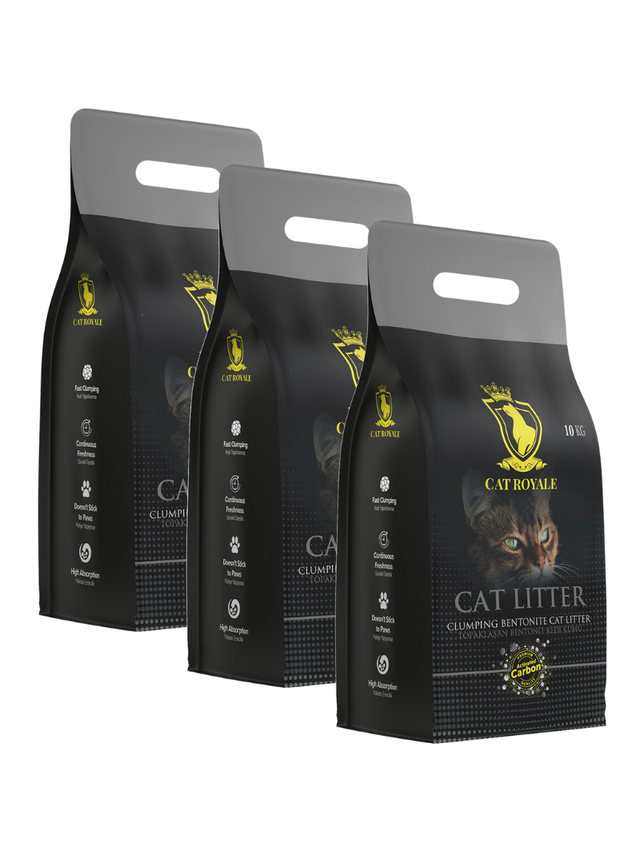 Cat Royale Activated Carbon żwirek bentonitowy 30l (3x10l)
