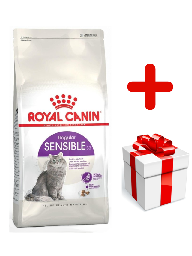 ROYAL CANIN  Sensible 33 10kg karma sucha dla kotów dorosłych, o wrażliwym przewodzie pokarmowym + niespodzianka dla kota GRATIS!